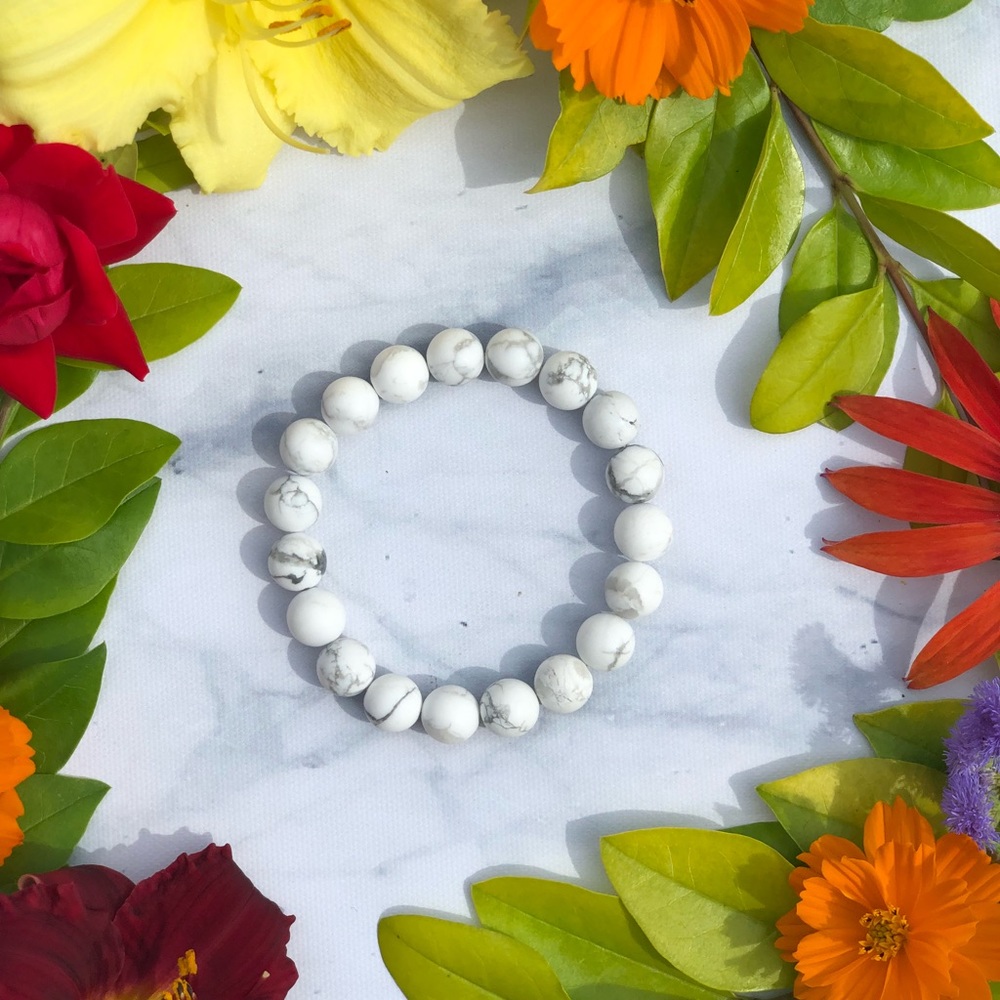 White Howlite Matte Bracelet